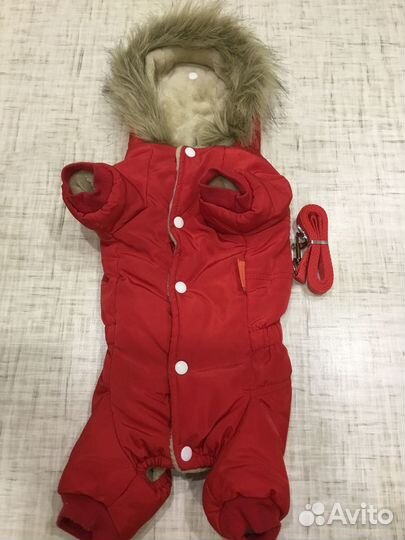 Комбинезон зимний на меху для мелких пород собак