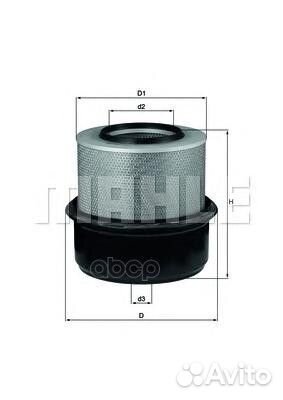 LX80 возд. фильтр (c крышкой) 355-386/326/166