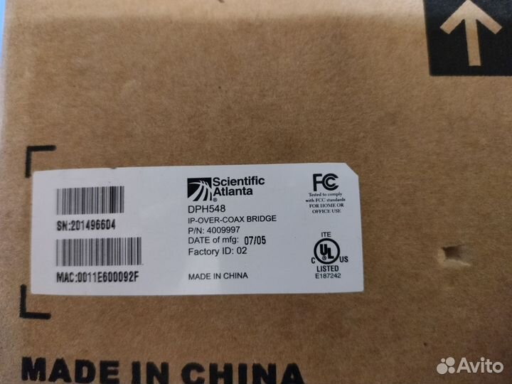 DPH 548 Home networking ip-over-Coax adapter
