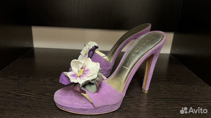 Босоножки женские 37 замша, casadei