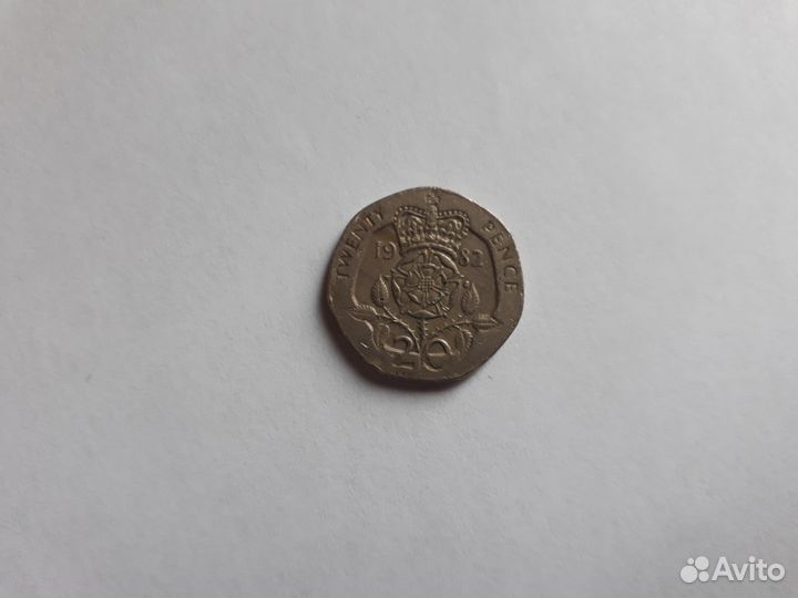 20 pence 1982 года