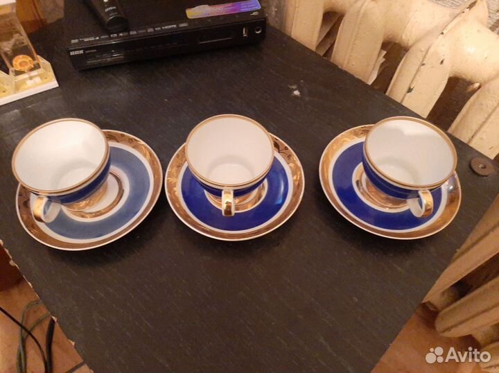 Чайный сервиз лфз СССР внигр золотой орнамент