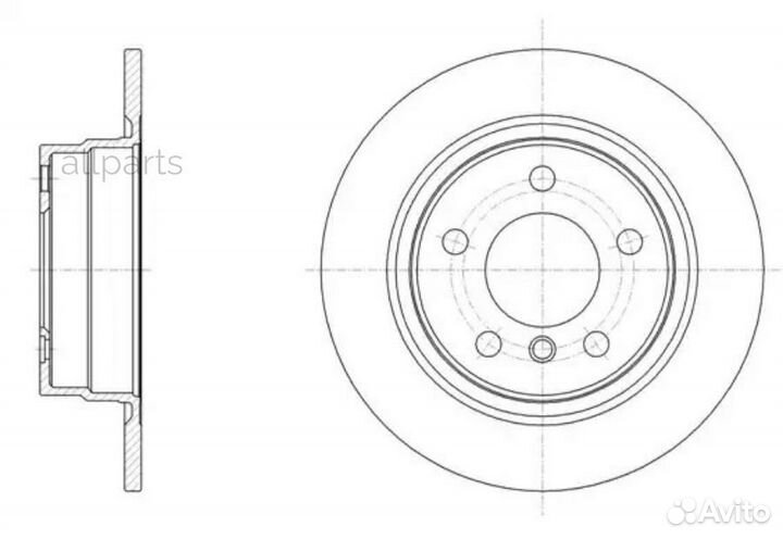 Road house 6145000 Диск торм. задн. BMW 1 serie