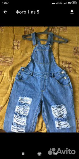 Джинсовый комбинезон