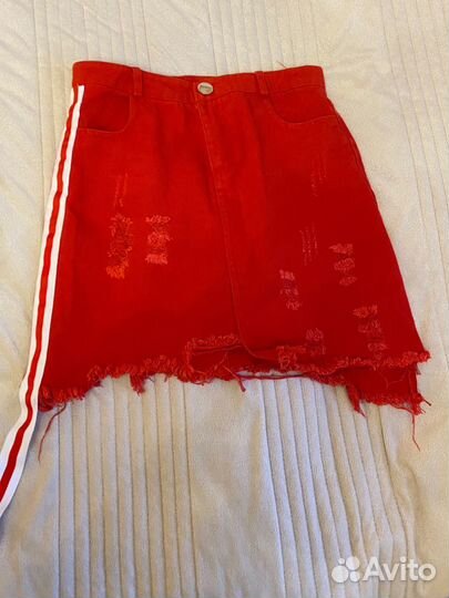 Юбка джинсовая мини