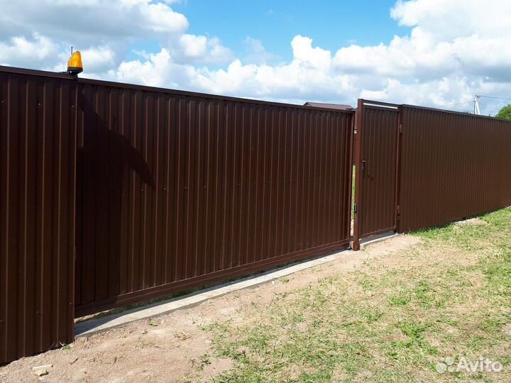 Забор из профлиста под ключ