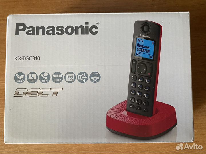 Телефон Dect Panasonic KX-TG1611RUH