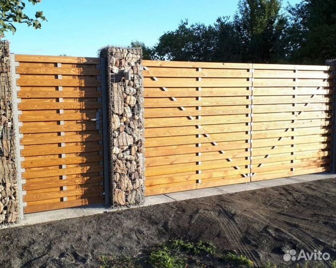 Габионы, сварная оцинкованая сетка для заборов