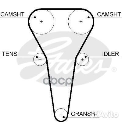 Ремень грм + 2 ролика 7883-11562 K015567XS Gates