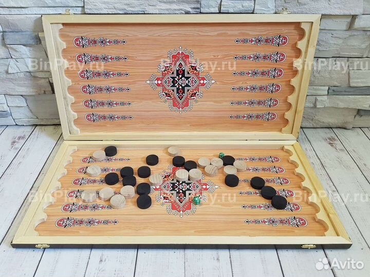 Шахматы нарды шашки 3 в 1 лев и тигр