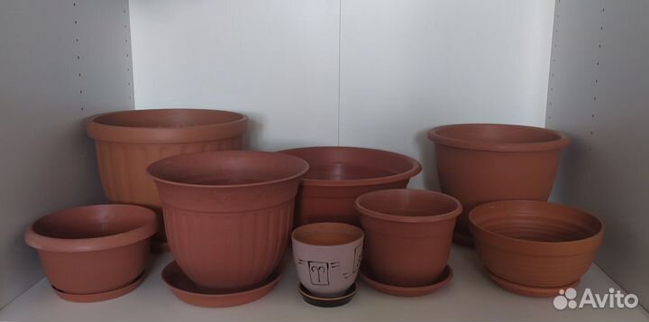 Кашпо, горшки для цветов, 8 шт