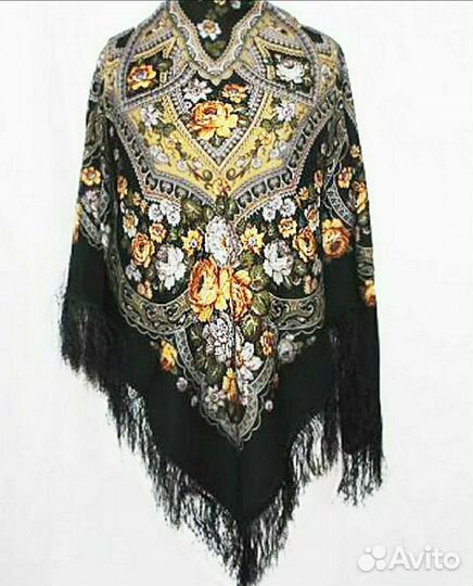 Павлопосадский шерстяной платок