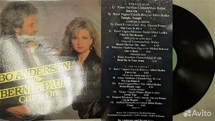 Пластинка bo andersen & bernie paul carry on