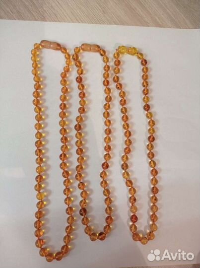 Детские бусы из янтаря