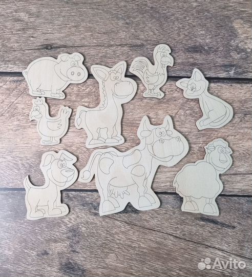 Пазл вкладыш раскраска фермерские животные