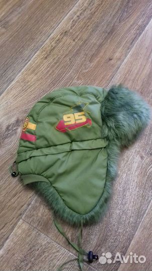 Шапка зимняя Тачки, болотно-зеленая, р-р 54