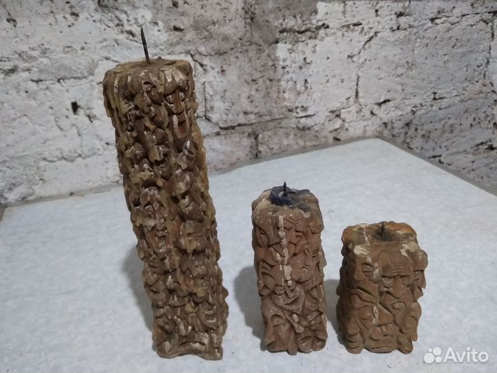 Подсвечники дерево авторская работа винтаж