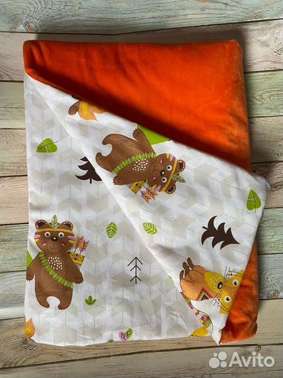 Плед детский плюшевый для новорожденных