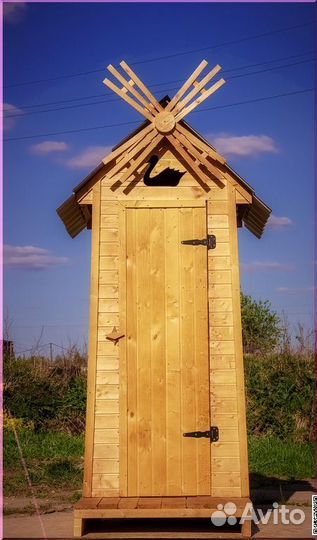 Дачный туалет деревянный ART127