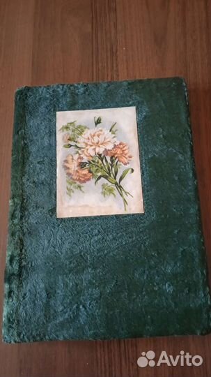 Фотоальбом СССР винтажный плюшевый 56 год