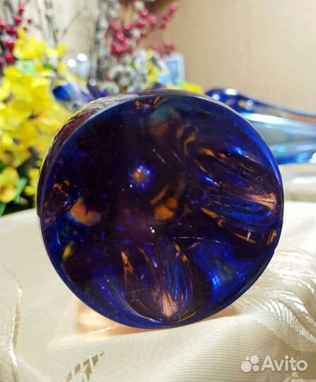 Ваза Богемское стекло чсср 70-е. Винтаж