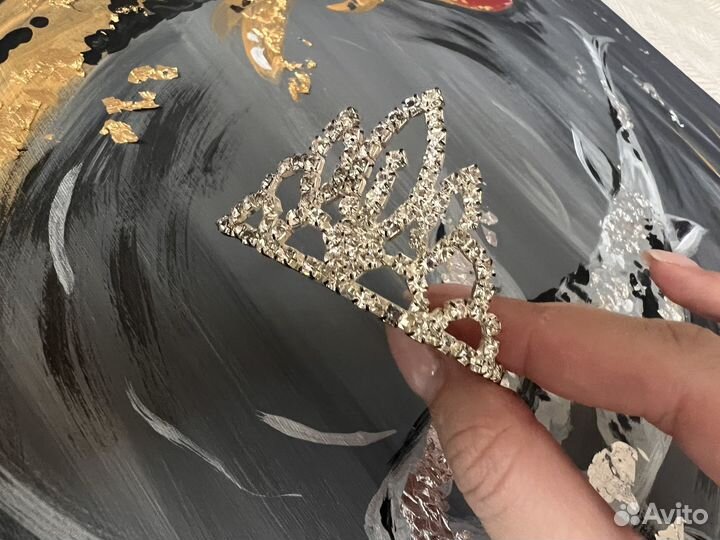 Гребень для волос корона стразы