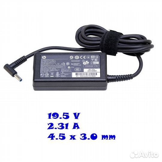 Блок питания HP ноутбук зарядка 19.5V 2.31A 45W