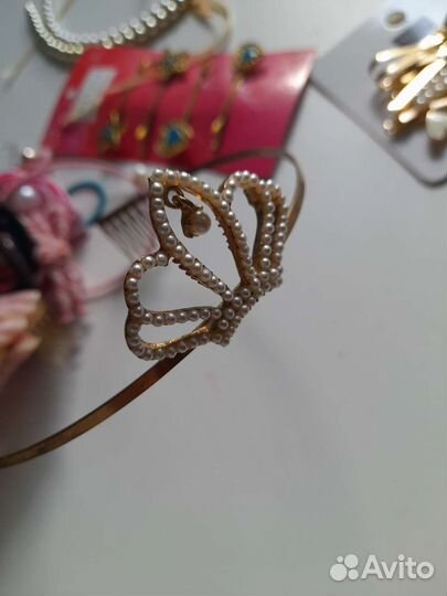 Заколки ободки корона резинки для волос