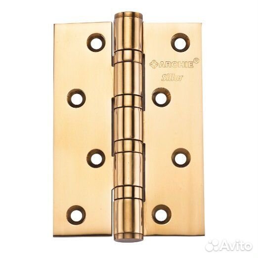 Петля дверая archie sillur A010-C 100X70X3-4BB P.gold, золото