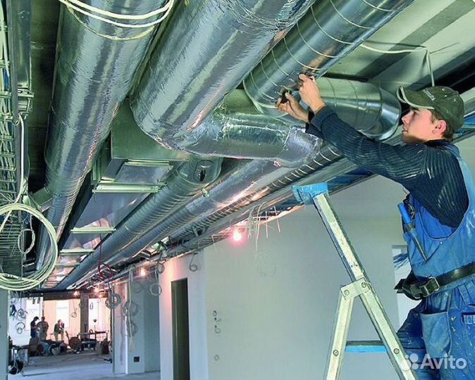 Монтаж систем кондиционирования и вентиляции
