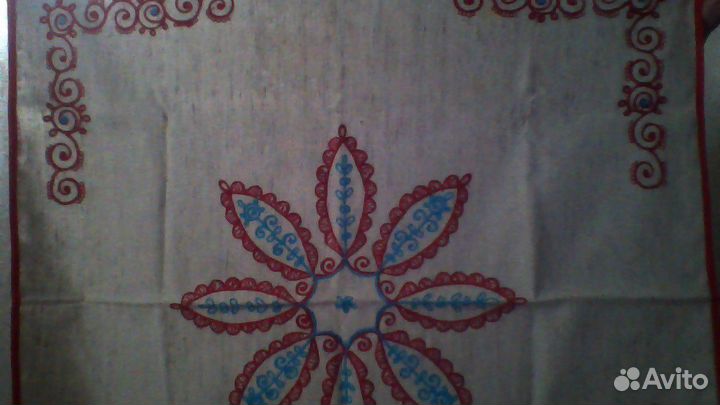 Льняная скатерть и салфетки (набор на 6 персон)