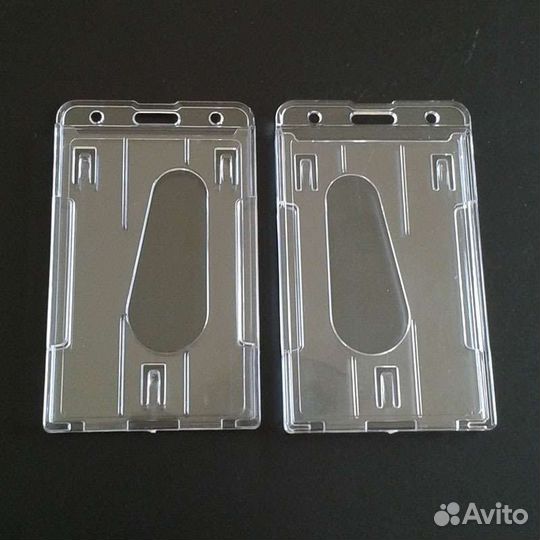 Держатель для бейджа, карт, жесткий пластиковый