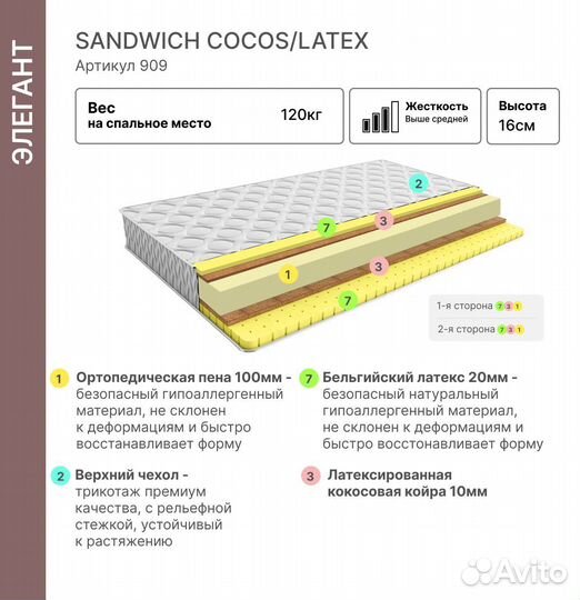 Матрас 120х200