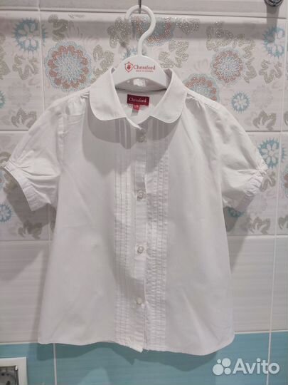 Рубашки, блузки в школу белые 1-2 класс
