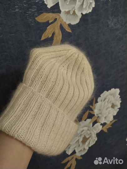 Шапка меринос и мохер