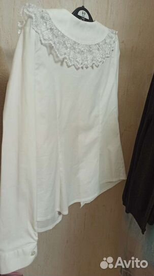 Рубашка блуза школьная нарядная в 1 класс 122-128р