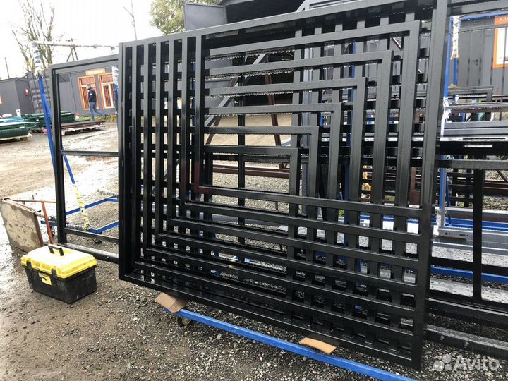 Ворота распашные Лофт под заказ. Смета детально