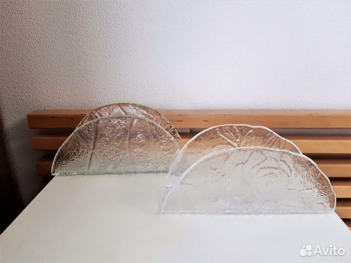 Салфетницы Muurla финское ледяное стекло винтаж