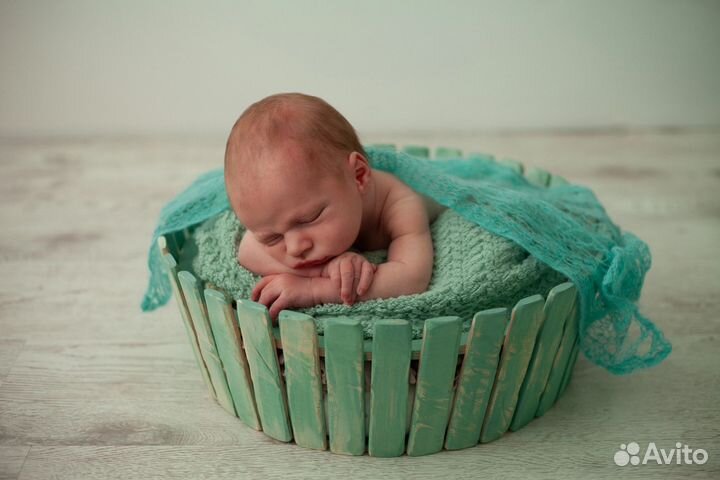 Реквизит для фотосессии новорожденных бадейка