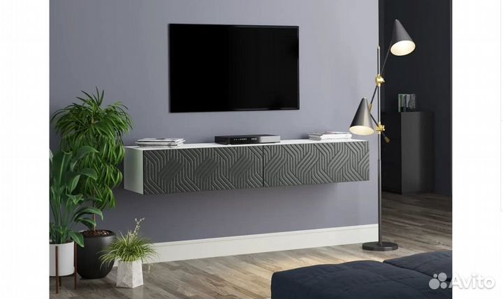 Тумба под тв Виго Марвин подвесная Модерн 2 мдф