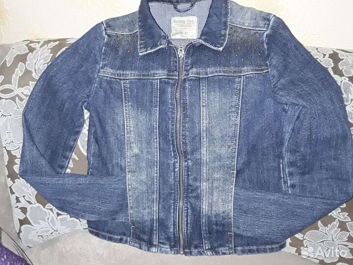 Джинсовая куртка для девочки от 140см