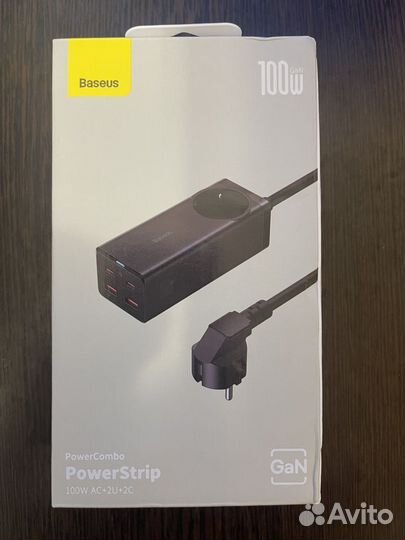 Зарядка 100w Baseus GaN3 Pro Desktop с розеткой