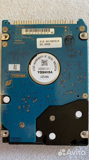 Жесткий диск hdd 2, 5 toshiba 60Гб