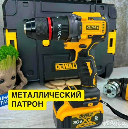 Шуруповерт бесщеточный + ушм Dewalt 2 в 1 с гарант