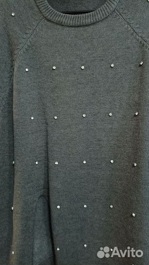 Трикотажный костюм с юбкой женский 46