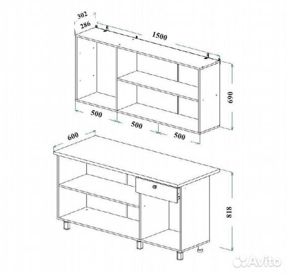 Новый кухонный гарнитур 1500 мм