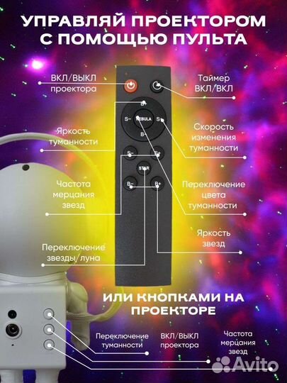 Проектор Астронавт, проектор звёздное небо