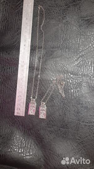 Кулон карты таро «2-ка Кубков» Белый металл. Эзоте