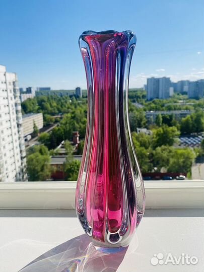 Ваза цветное стекло, СССР