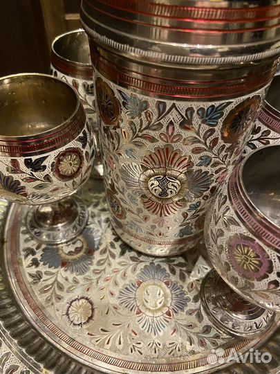 Графин, бокалы, поднос